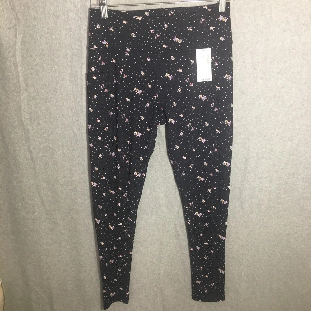 Womens NWT Vera Bradley Leggings Athletic Athleisure Ditsy Floral Print Athletic